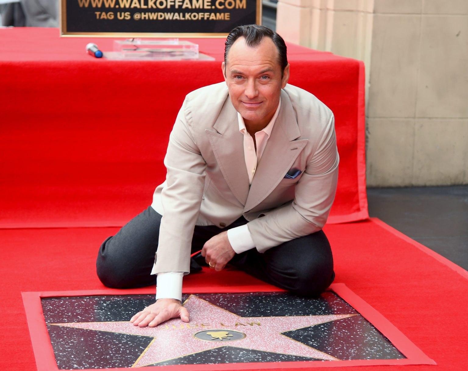 Actor Jude Law Receives Star on Hollywood Walk of Fame