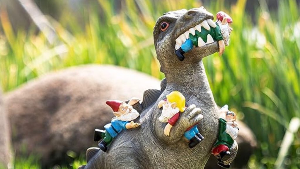 Enjoy This Garden Gnome-Eating T-Rex That You Can Put in Your Yard — GeekTyrant