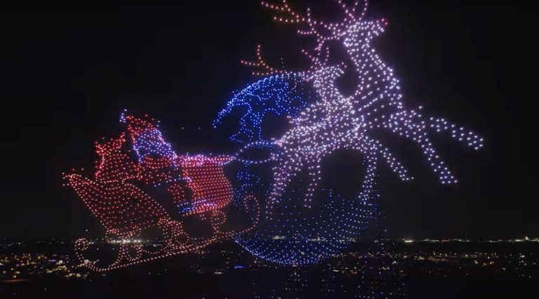 Enjoy This Massive 5,000 Drone Holiday Light Show, Which Sets a World Record for ‘Largest Aerial Gingerbread Village’ — GeekTyrant