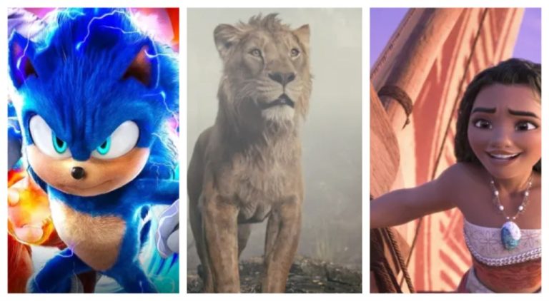 Sonic 3 Races Past 0M; Mufasa Roars To 8M, Moana 2 Nears 0M 