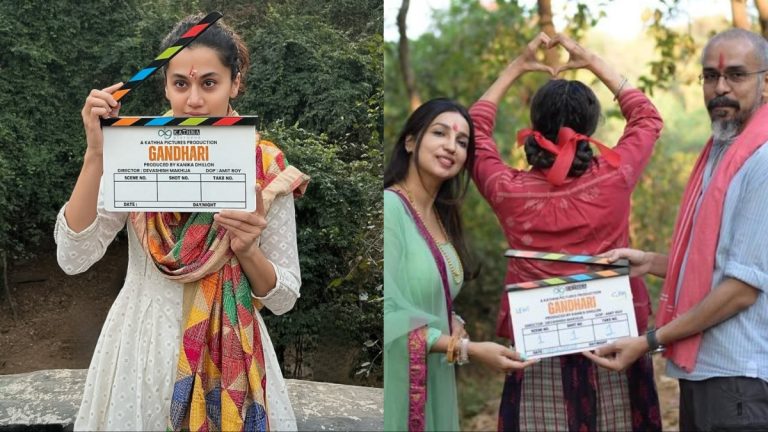 Taapsee Pannu Channels ‘Inner Strength’ As She Begins Shooting For Her Action-Thriller Gandhari (See Pics)