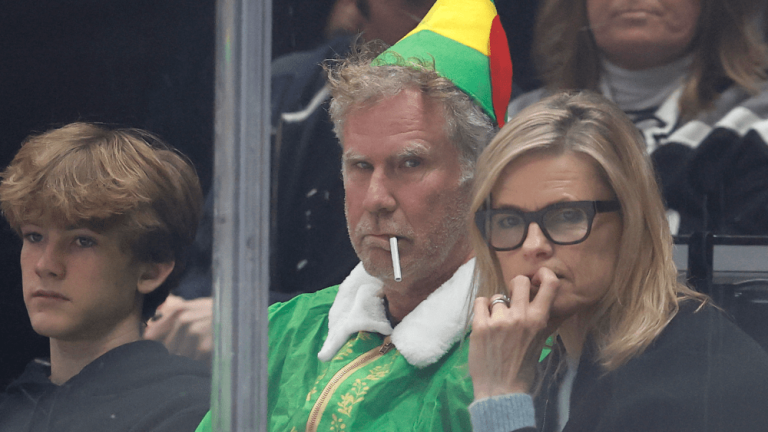 Will Ferrell Dresses as Buddy the Elf at LA Kings Hockey Game