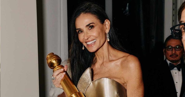 Demi Moore’s Golden Globe-Winning Comeback Turns Sour As Past Scandal With Underage Co-Star Resurfaces Online