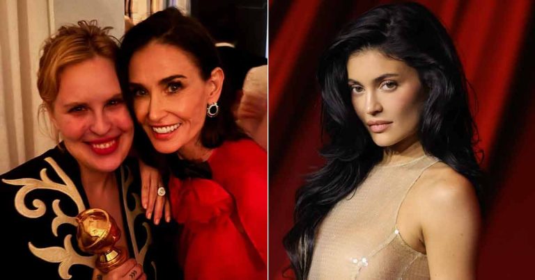 Did Demi Moore Ignore Kylie Jenner At The Golden Globes 2025? Daughter Tallulah Comes To Rescue After Netizens Call The Snub “Brutal”