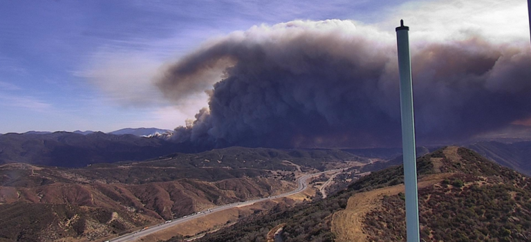 Hughes Fire Erupts North Of LA; 19,000 Evacuated; 5 Fwy Closed