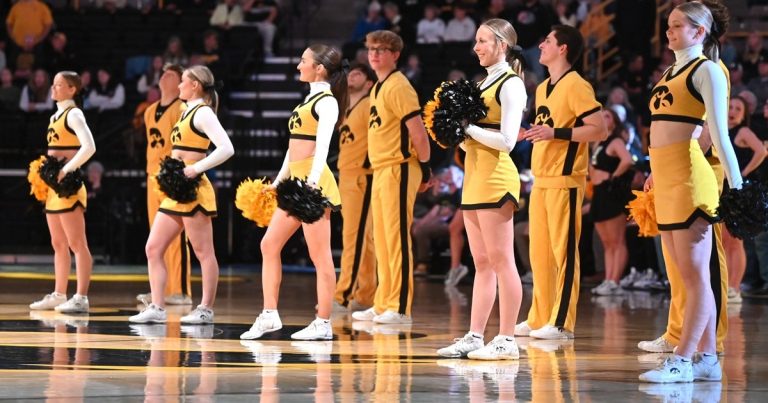 Iowa Cheerleader Taken Out In Stretcher After Injury During Hawkeyes Men’s Basketball