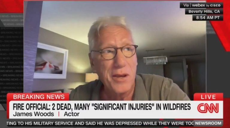 James Woods Breaks Down During CNN Interview After Losing Home In Fire