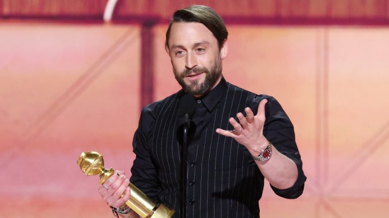 Kieran Culkin Wins Supporting Actor, Does Shot With Mario Lopez