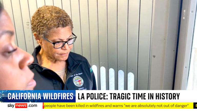 LA Mayor Karen Bass Silent On Fires During Confrontation With Sky News