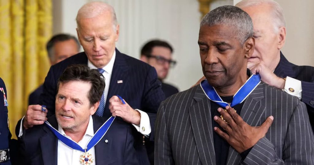 Michael J. Fox and Denzel Washington receive Medal of Freedom