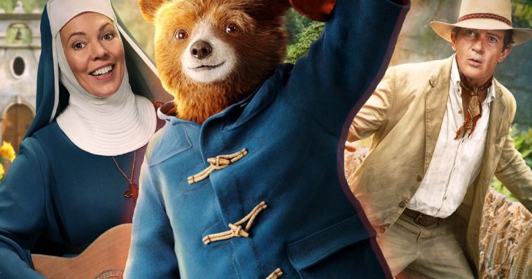 Paddington in Peru Posters Put a Spotlight on Olivia Colman & Antonio Banderas’ Characters