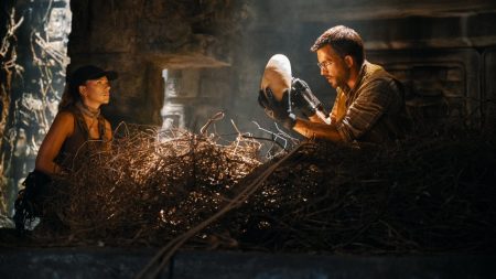 REBIRTH Image Sees Scarlett Johansson and Jonathan Bailey in a Dinosaur Nest — GeekTyrant