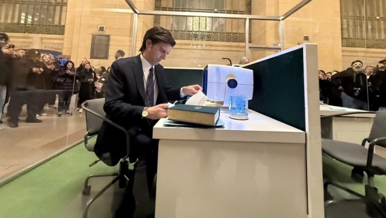 ‘Severance’ Cast Recreate Lumon Office At Grand Central Station