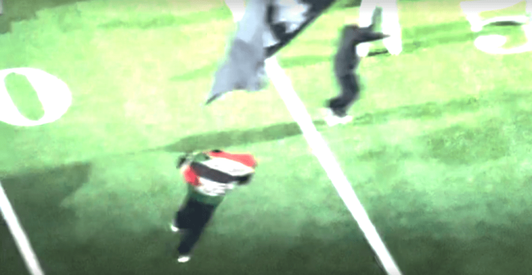 A Pro-Gaza Protester Rushes On Field During Halftime