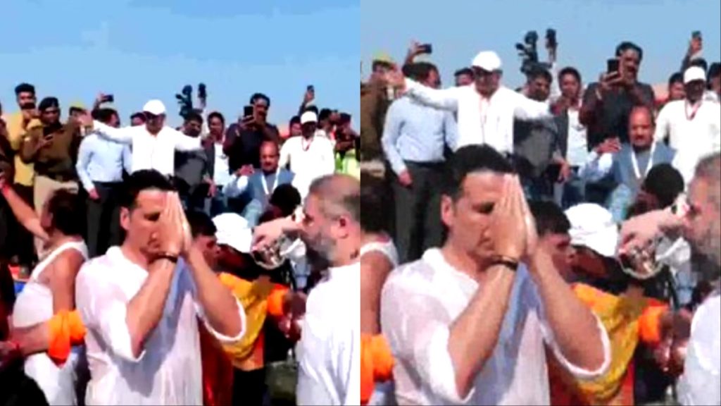 Akshay Kumar Takes Holy Dip At Maha Kumbh 2025 In Prayagraj, Thanks CM Yogi Adityanath, Cops & Workers (Watch Video)