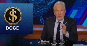 Jon Stewart Hurts His Hand During Daily Show Speech