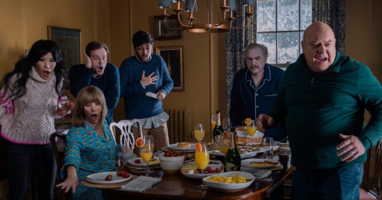 Lisa Kudrow & Brian Cox Are Stuck in a Haunted House in The Parenting Trailer