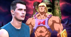 Nicholas Galitzine summons the power of Grayskull with his Power Sword in the first image from Masters of the Universe