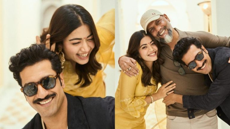 Vicky Kaushal-Rashmika Mandanna Strike Happy Poses In Their Fun Mini-Shoot With Laxman Utekar Amid Delhi Promotions