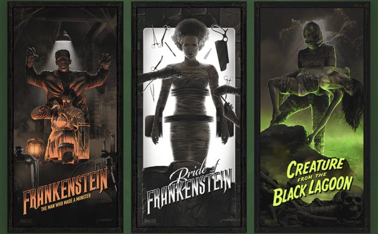 Cool Poster Art For FRANKENSTEIN, THE BRIDE OF FRANKENSTEIN, and CREATURE FROM THE BLACK LAGOON — GeekTyrant