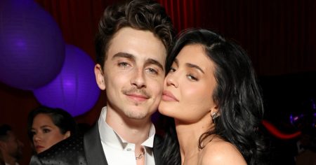 Kylie Jenner & Timothee Chalamet Are Loved-Up at Oscars Party