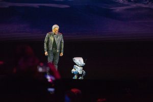 Nvidia CEO Chats Up Star Wars-Inspired Droid, Partners With Disney, Google